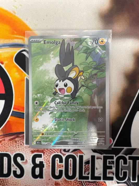 Pokemon Emolga 112/086 Black Bolt Illustration Rare
