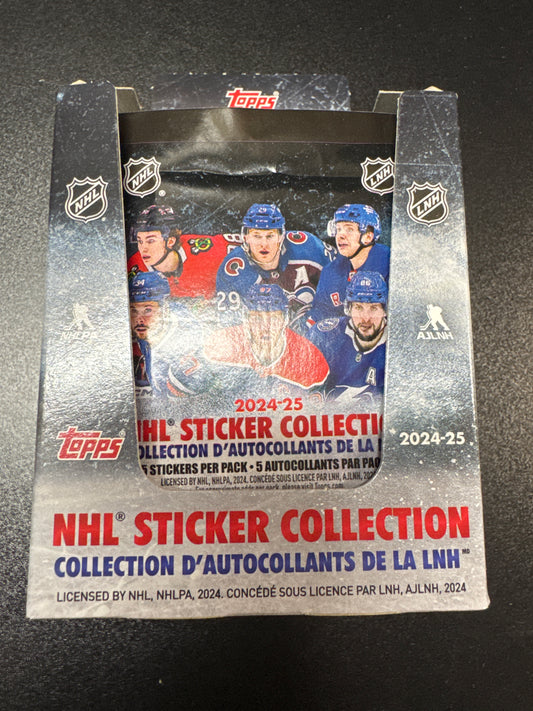 2024-25 Topps NHL sticker collection one packet
