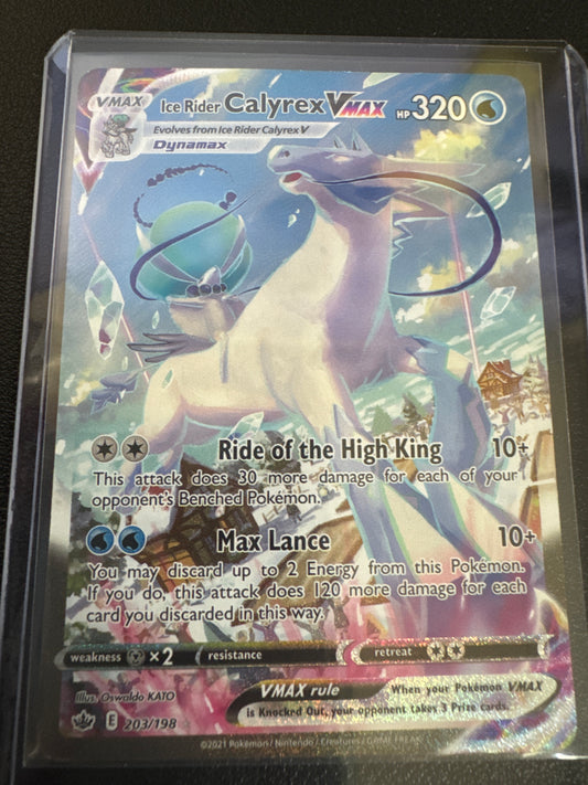 Pokémon Ice Rider Calyrex VMAX 203/198 alt Art chilling reign DM