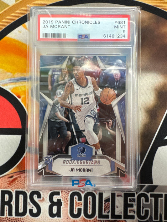 2019 Panini Chronicles NBA Ja Morant Rookie PSA 9