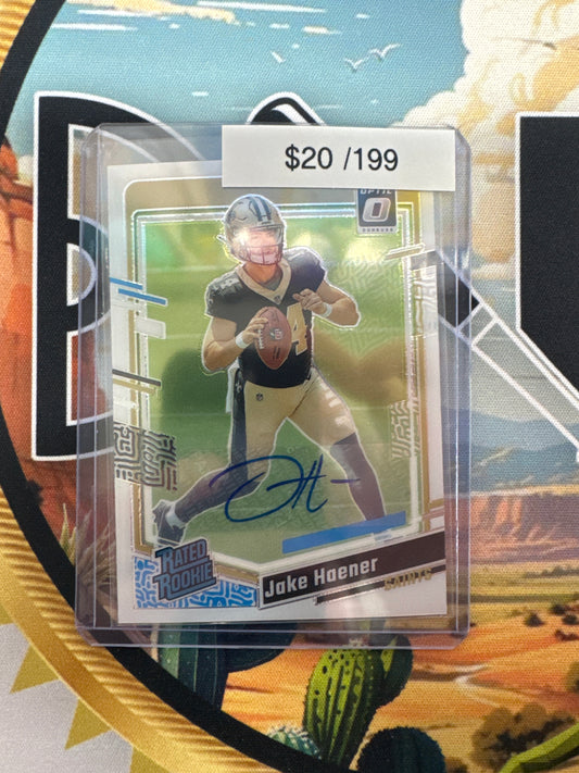2023 Panini Donruss Optic Jake Haener Rated Rookie Autograph
