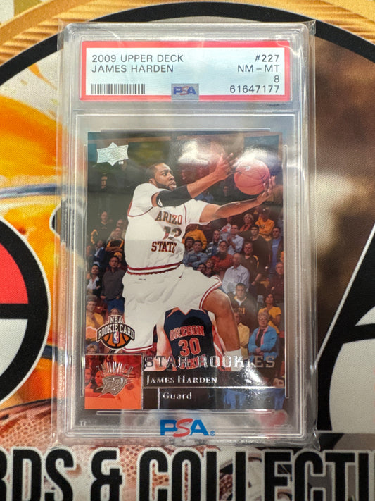 2009 Upper Deck NBA James Harden Star Rookie PSA 8