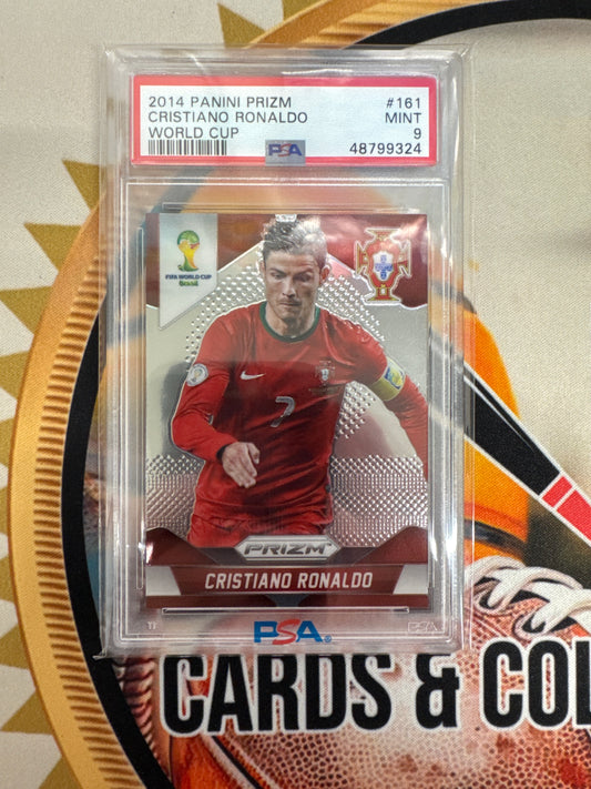 2014 Panini Prizm Cristiano Ronaldo World Cup PSA 9