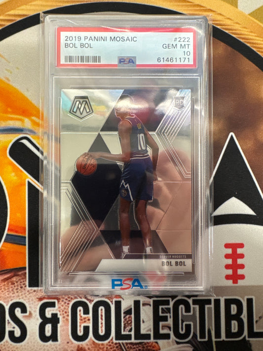 2019 Panini Mosaic NBA Bol Bol Rookie PSA 10