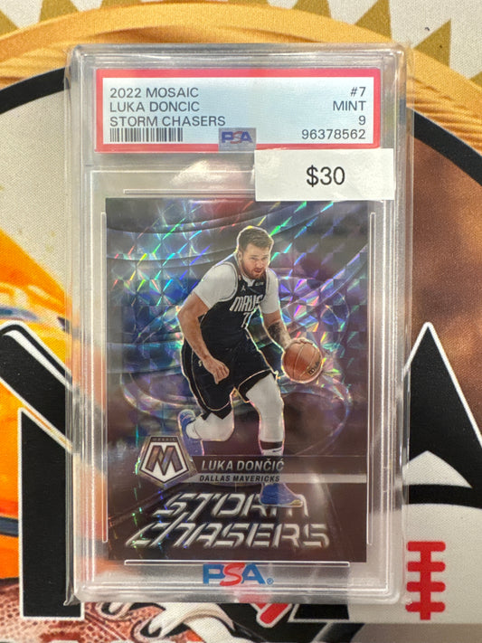 2022 Panini Mosaic NBA Luka Doncic Storm Chasers PSA 9