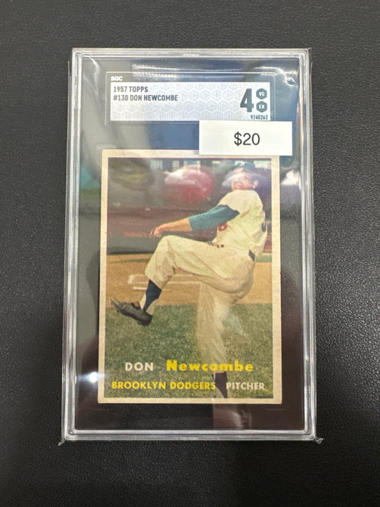 1957 Topps MLB Don Newcombe SGC 4