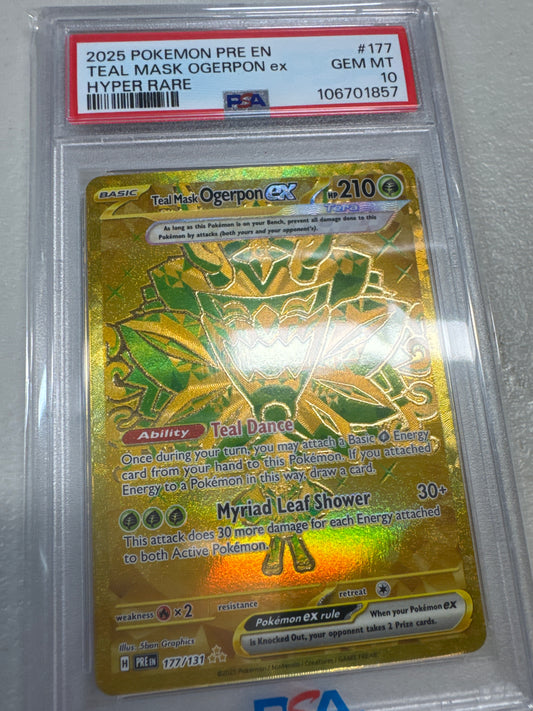 Pokemon Teal Mask Ogerpon ex 177/131 PSA 10