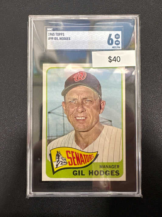 1965 Topps MLB Gil Hodges SGC 6