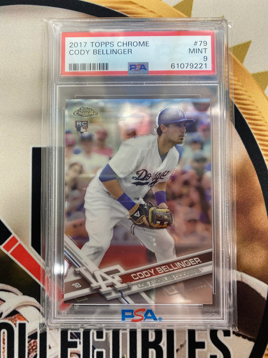 2017 Topps Chrome MLB Cody Bellinger Rookie PSA 9