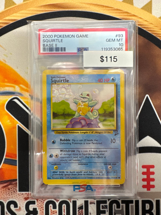 Pokemon Squirtle 93/130 PSA 10