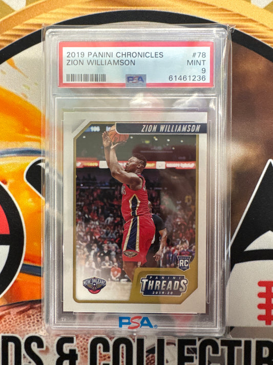 2019 Panini Chronicles NBA Zion Williamson Rookie PSA 9