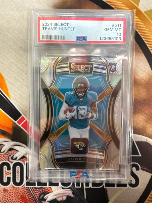 2024 Panini Select NFL Travis Hunter Rookie XRC PSA 10