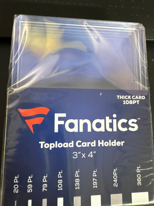 Fanatics Topload Card Sleeves - 3” x 4” 108pt