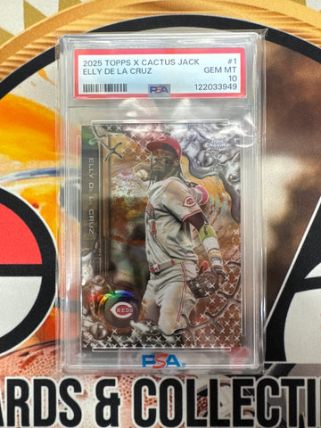 2025 Topps X Cactus Jack Elly De La Cruz PSA 10