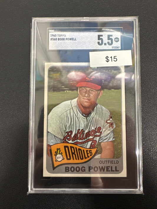 1965 Topps MLB Boog Powell SGC 5.5