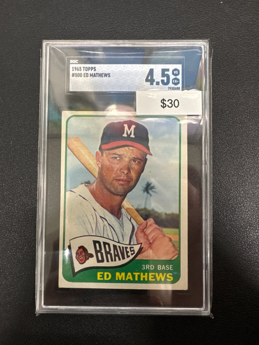 1965 Topps MLB Ed Mathews SGC 4.5