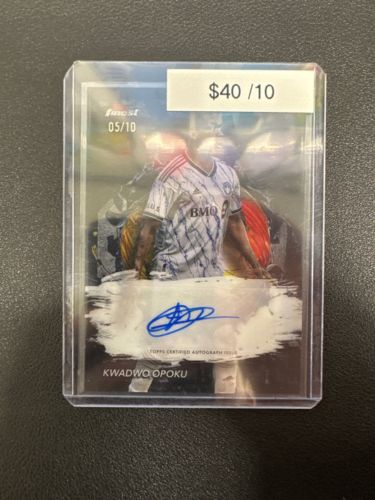 2024 Topps Finest MLS Kwadwo Opoku Black Autograph /10