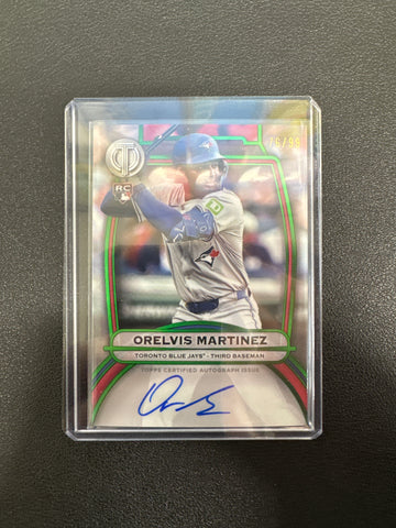 2025 Topps Tribute Orelvis Martinez Rookie Green Autograph /99