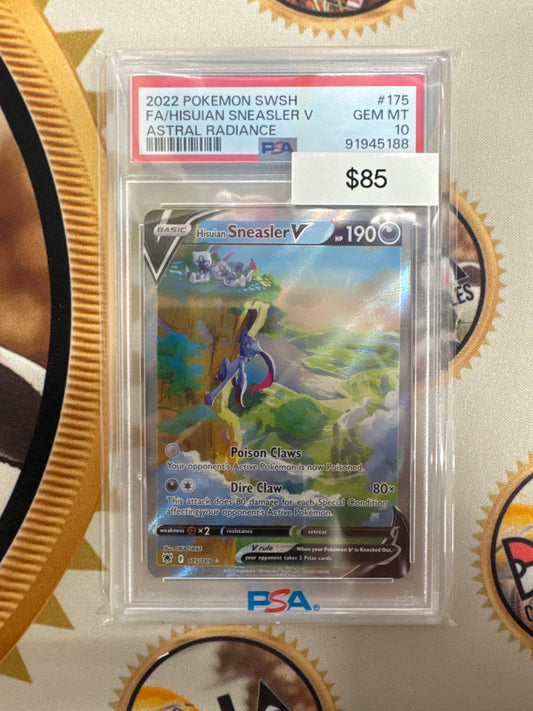 2022 Pokemon SWSH Full Art Sneasler V Astral Radiance 175/189 PSA 10