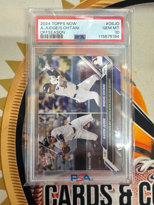 2024 Topps Now MLB Aaron Judge & Shohei Ohtani Offseason MVP PSA 10