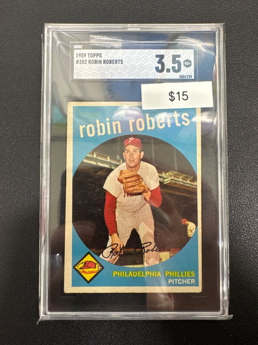 1959 Topps MLB Robin Roberts SGC 3.5