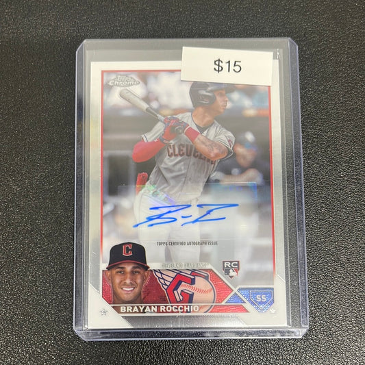 2023 MLB Topps Chrome Brayan Rocchio Rookie Auto