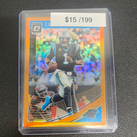 2018 NFL Donruss Optic Cam Newton Orange /199