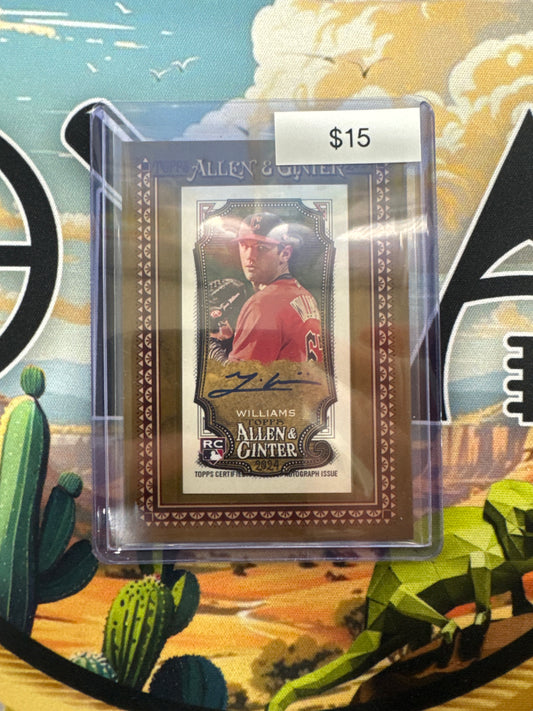 2024 Topps Allen & Ginter Gavin Williams Rookie Mini Framed Auto