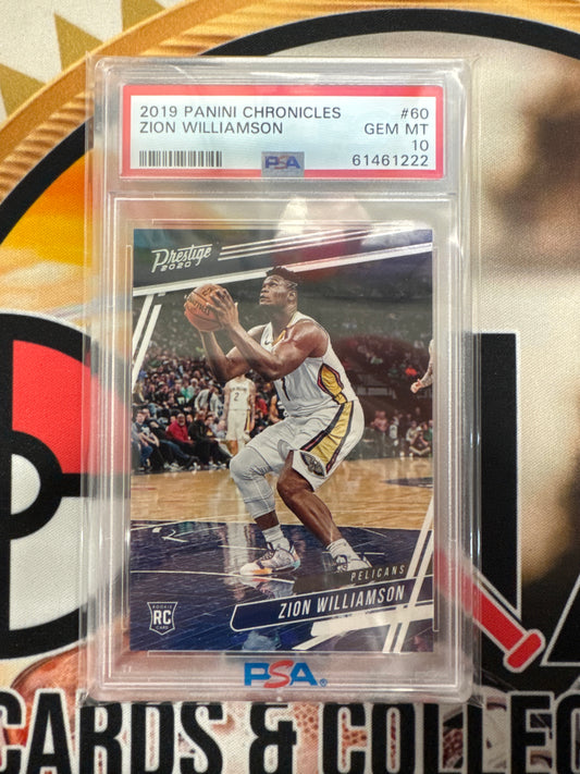 2019 Panini Chronicles NBA Zion Williamson Rookie PSA 10
