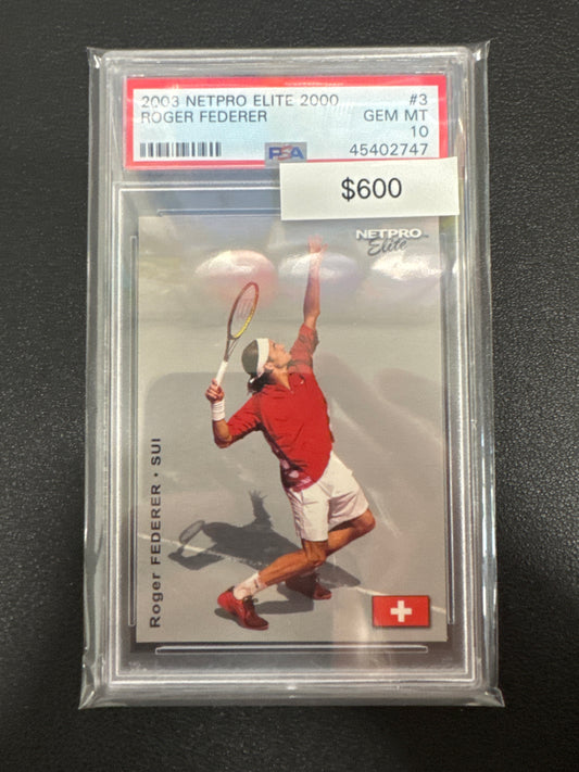 2003 Netpro Elite 2000 Roger Federer PSA 10