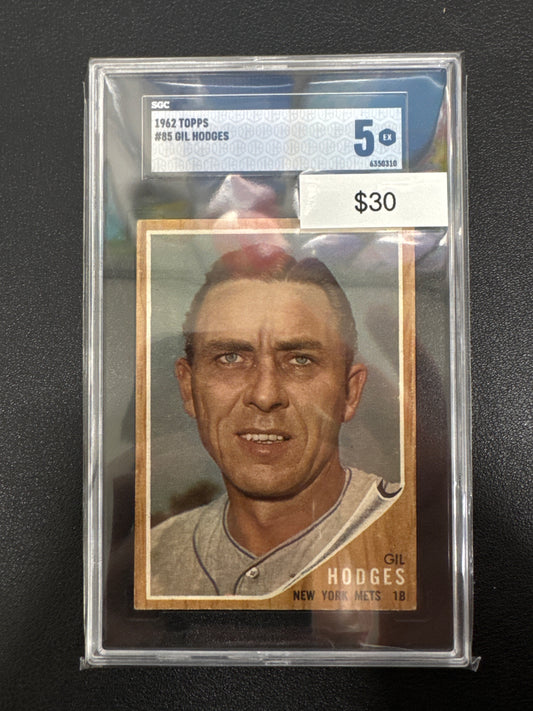 1962 Topps MLB Gil Hodges SGC 5