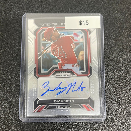 2023 MLB Prizm Zach Neto Potential Penmanship Auto