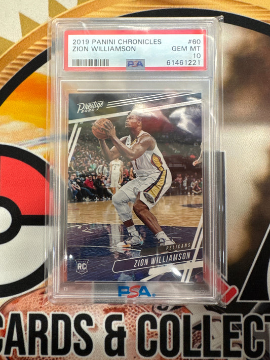 2019 Panini Chronicles NBA Zion Williamson Rookie PSA 10