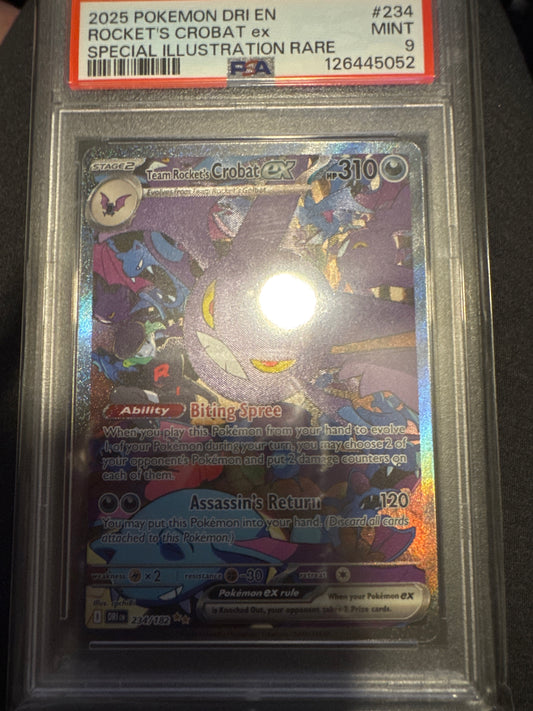 Pokemon Team Rocket’s Crobat ex 234/182 PSA 9