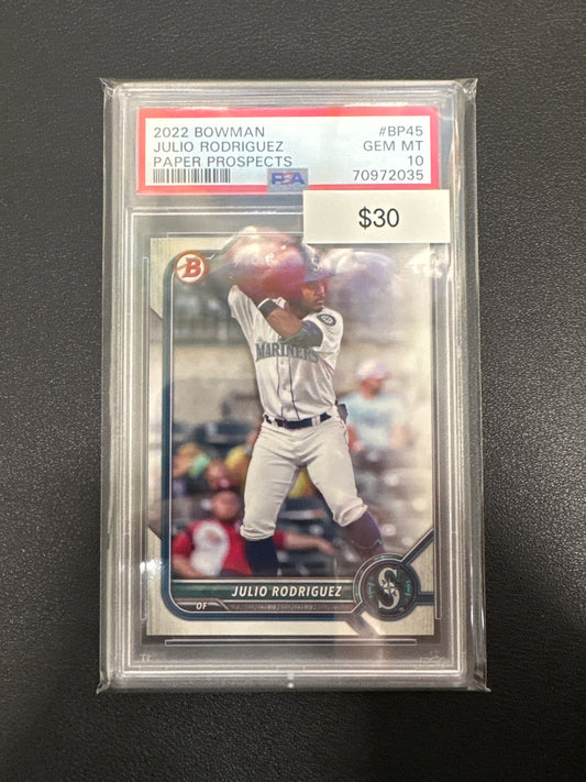 2022 Bowman Julio Rodriguez Paper Prospects PSA 10