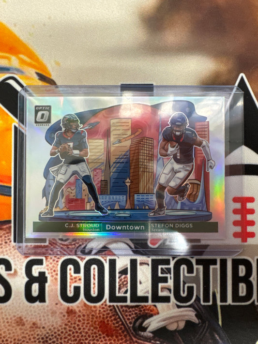 2024 Panini Donruss Optic NFL C.J. Stroud & Stefon Diggs Dual Downtown
