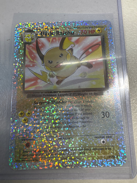 Pokemon Dark Raichu S3/S4 box topper