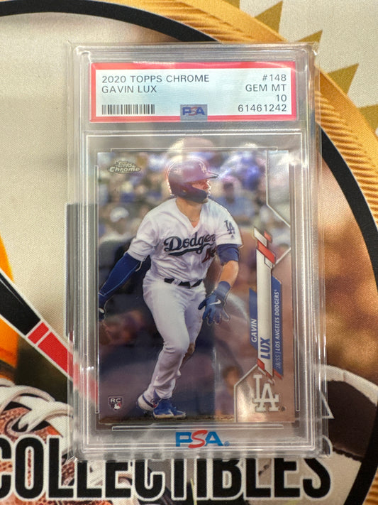 2020 Topps Chrome MLB Gavin Lux Rookie PSA 10
