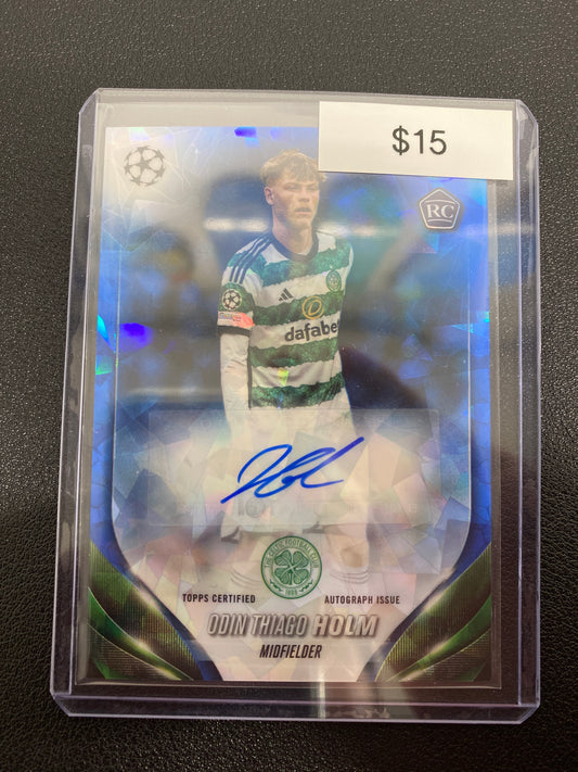 2024 Topps Chrome Champions League Sapphire Edition Odin Thiago Holm Rookie Autograph