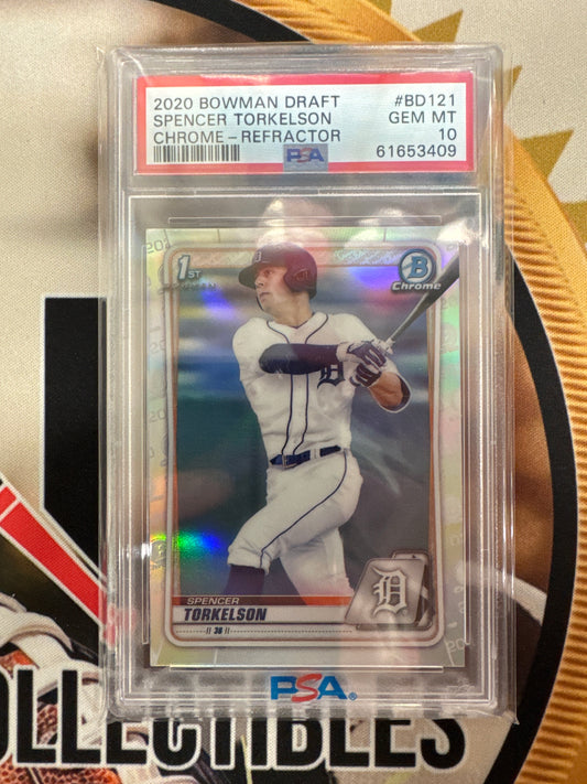 2020 Bowman Draft Spencer Torkelson Chrome Refractor PSA 10