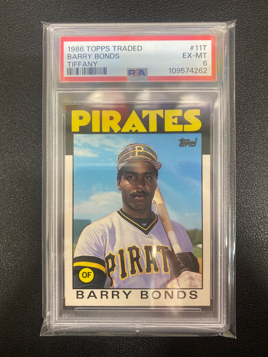 1986 Topps Traded Barry Bonds Tiffany Rookie PSA 6