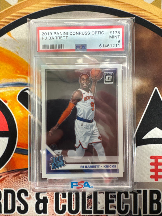 2019 Panini Donruss Optic NBA RJ Barrett Rated Rookie PSA 9