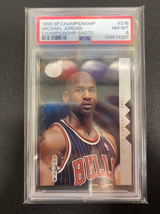 1995 Upper Deck SP Championship Michael Jordan Championship Shots Die-Cut PSA 8