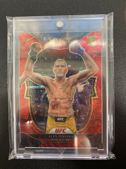 2023 Panini Select UFC Alex Pereira Rookie Red Disco /99