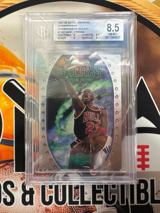 1997-98 Metal Universe Championship Michael Jordan Championship Galaxy BGS 8.5
