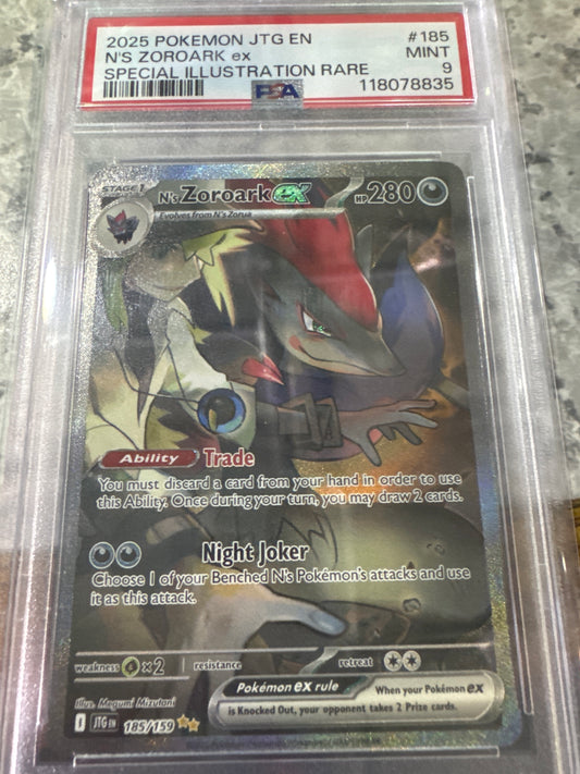 Pokemon N’s Zoroark ex 185/159 PSA 9