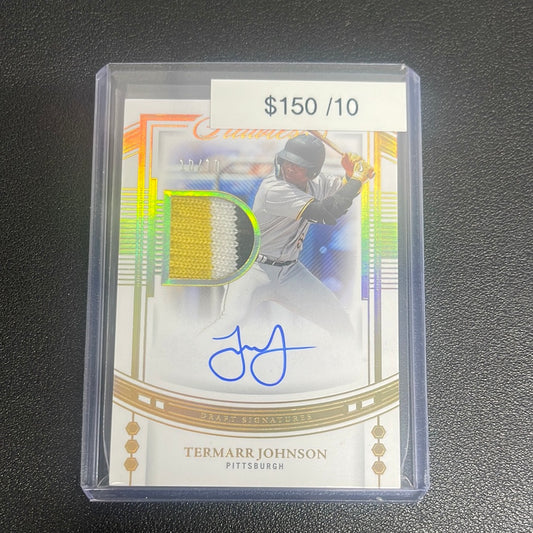2023 MLB Flawless Termarr Johnson Draft Signatures Gold Patch Auto /10