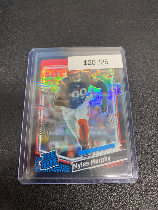 2023 Panini Donruss Optic Myles Murphy Rated Rookie Black Pandora /25