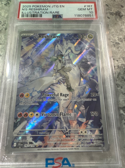 Pokemon N’s Reshiram 167/159 PSA 10
