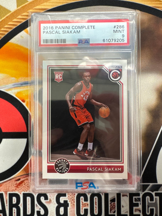 2016 Panini NBA Complete Set Pascal Siakam Rookie PSA 9